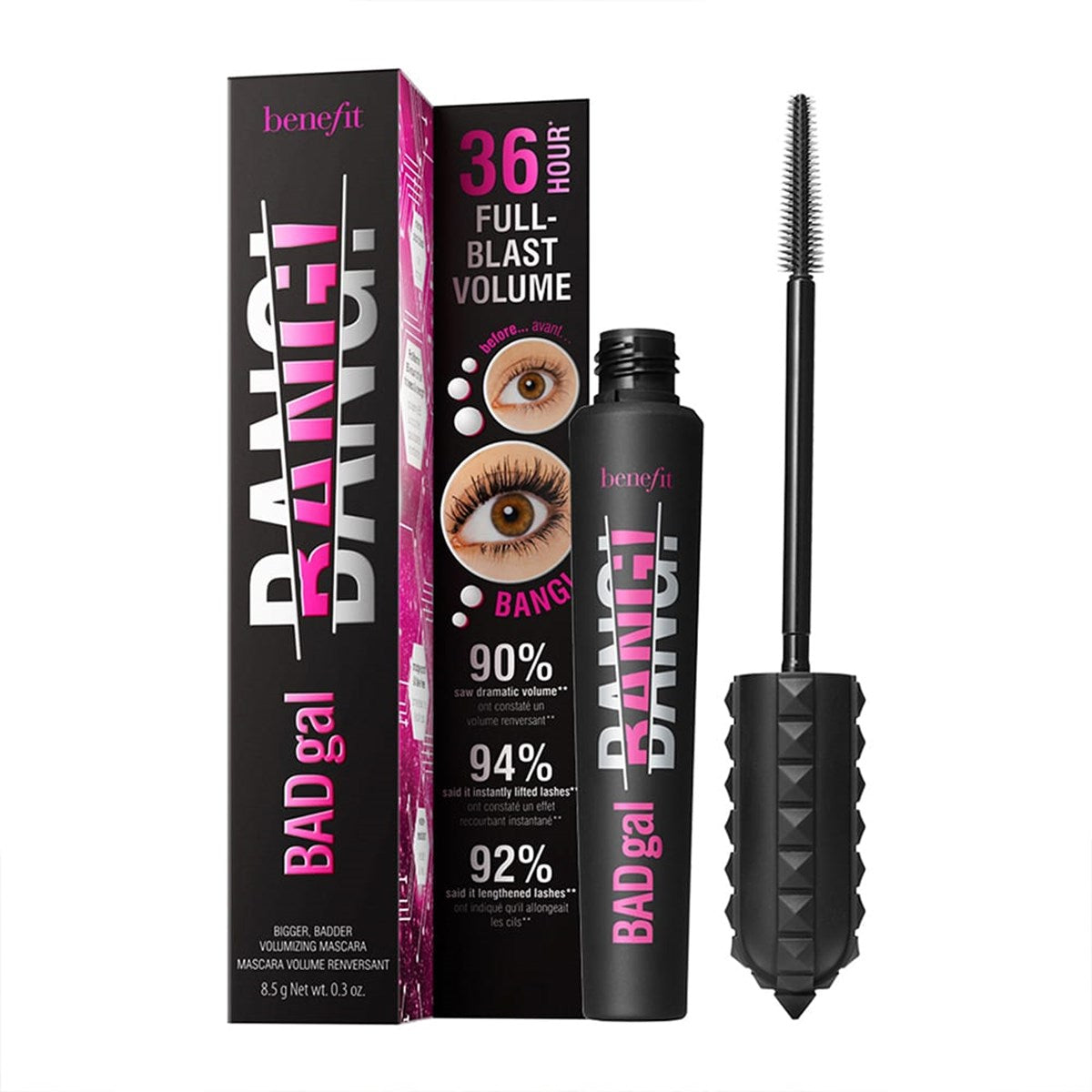 Benefit BAD Gal BANG Volumizing Mascara Black Full Size 8.5g - Unboxed